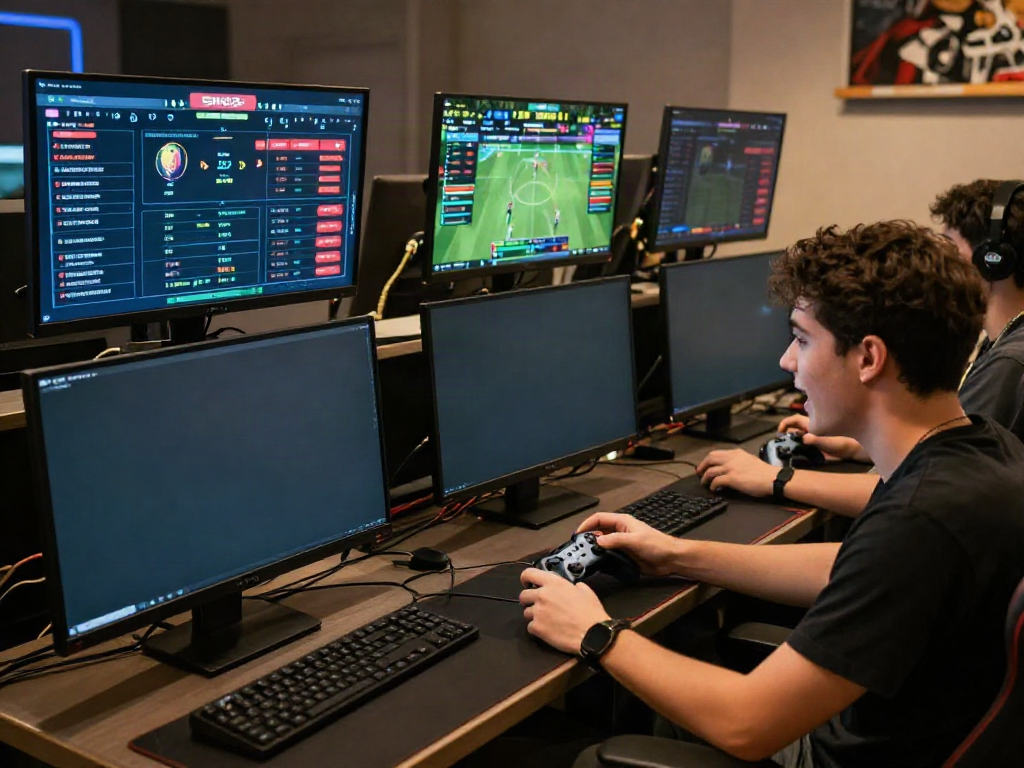 SIN88 live sports betting scene with engaged players discussing strategies.