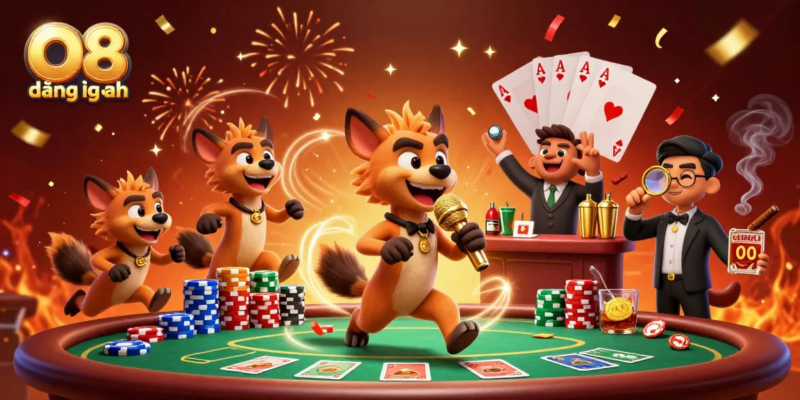 Experience O8 đăng nhập as hyenas bring humor to a lively casino scene filled with game excitement.